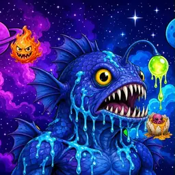 Oozlings #9109, Anglerfish · Void Nebula