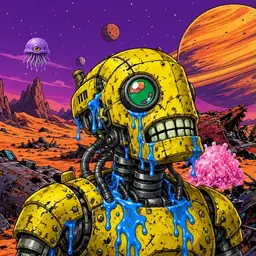 Oozlings #9118, Mutated Rusty Robot · Ship Junkyard