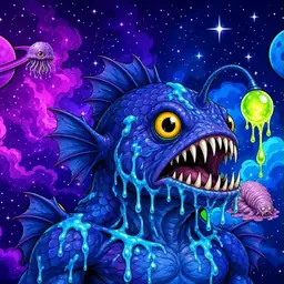 Oozlings #9121, Anglerfish · Void Nebula