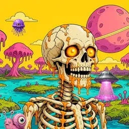 Oozlings #9122, Skull · Turquoise Swamp