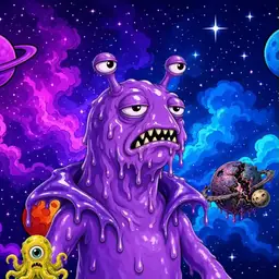 Oozlings #9123, Slug · Void Nebula
