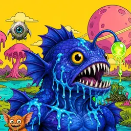 Oozlings #9126, Anglerfish · Turquoise Swamp