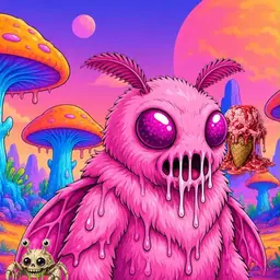 Oozlings #9128, Mutant Moth · Mushroom Desert
