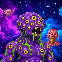 Oozlings #9129, Eyeball Cluster · Void Nebula
