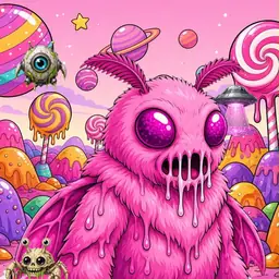 Oozlings #913, Mutant Moth · Candy Planet