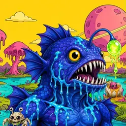 Oozlings #9134, Anglerfish · Turquoise Swamp