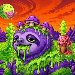 Oozlings #9136, Slime Sloth · Acid Lake