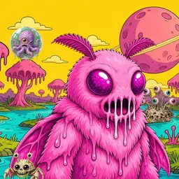 Oozlings #914, Mutant Moth · Turquoise Swamp