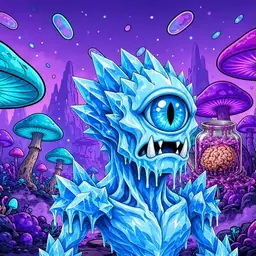 Oozlings #9142, Ice Cyclops · Fungus Forest