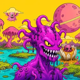 Oozlings #9144, Squid · Turquoise Swamp