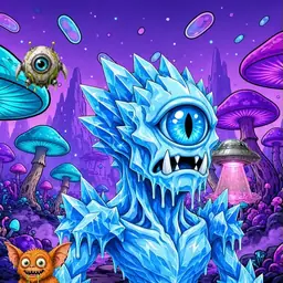 Oozlings #9148, Ice Cyclops · Fungus Forest