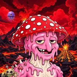 Oozlings #9155, Mushroom Head · Lava Fields