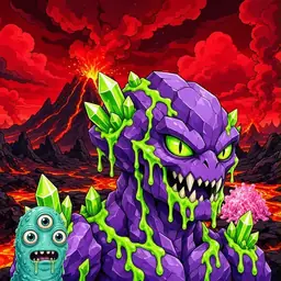 Oozlings #9156, Crystal Rock · Lava Fields