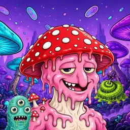 Oozlings #9160, Mushroom Head · Fungus Forest