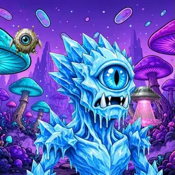 Oozlings #9165, Ice Cyclops · Fungus Forest