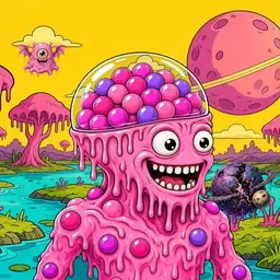 Oozlings #9168, Gumball Brain · Turquoise Swamp