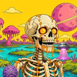 Oozlings #9172, Skull · Turquoise Swamp