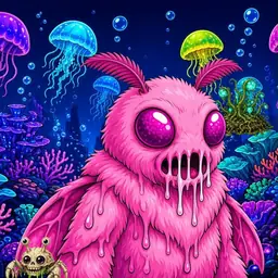 Oozlings #9176, Mutant Moth · Glow Reef
