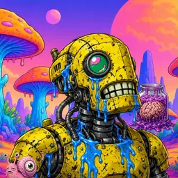 Oozlings #9178, Mutated Rusty Robot · Mushroom Desert