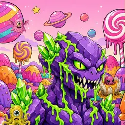 Oozlings #9193, Crystal Rock · Candy Planet