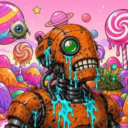 Oozlings #9195, Rusty Robot · Candy Planet