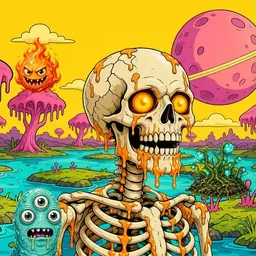 Oozlings #9207, Skull · Turquoise Swamp