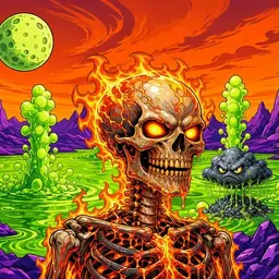 Oozlings #9210, Fire Skull · Acid Lake