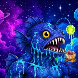 Oozlings #9211, Anglerfish · Void Nebula