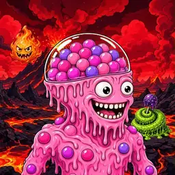 Oozlings #9216, Gumball Brain · Lava Fields