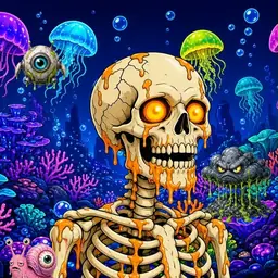 Oozlings #9218, Skull · Glow Reef