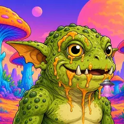 Oozlings #9225, Toad Goblin · Mushroom Desert