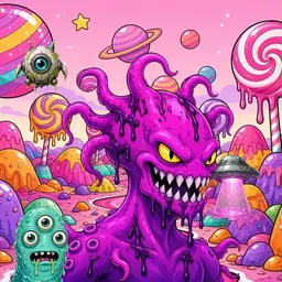 Oozlings #9237, Squid · Candy Planet