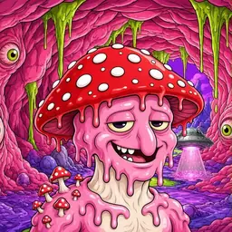 Oozlings #9238, Mushroom Head · Flesh Cave