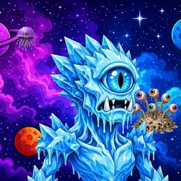 Oozlings #9239, Ice Cyclops · Void Nebula