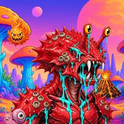Oozlings #9241, Crab · Mushroom Desert