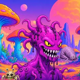 Oozlings #9248, Squid · Mushroom Desert