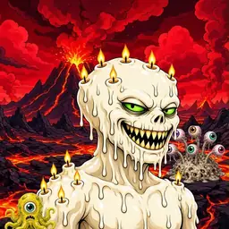 Oozlings #9253, Candle Wax · Lava Fields