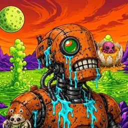 Oozlings #9255, Rusty Robot · Acid Lake