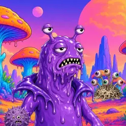 Oozlings #9266, Slug · Mushroom Desert