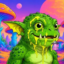 Oozlings #9267, Mutated Toad Goblin · Mushroom Desert