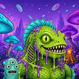 Oozlings #9268, Swamp Fish · Fungus Forest