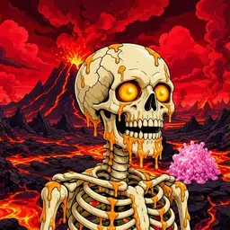 Oozlings #9269, Skull · Lava Fields