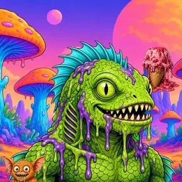 Oozlings #9271, Swamp Fish · Mushroom Desert