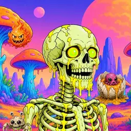 Oozlings #9275, Mutated Skull · Mushroom Desert