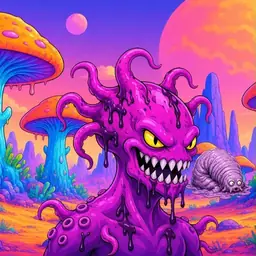 Oozlings #9276, Squid · Mushroom Desert