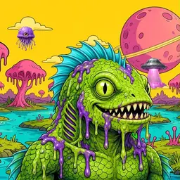 Oozlings #9281, Swamp Fish · Turquoise Swamp