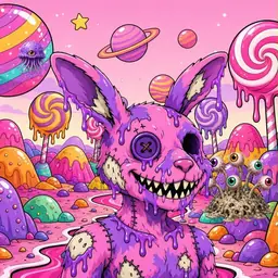 Oozlings #9282, Zombie Bunny · Candy Planet
