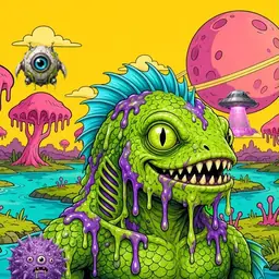 Oozlings #9283, Swamp Fish · Turquoise Swamp