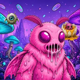 Oozlings #9285, Mutant Moth · Fungus Forest