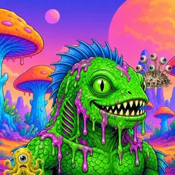 Oozlings #9286, Mutated Swamp Fish · Mushroom Desert